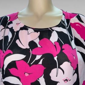 Vince Camuto Women's Large Abstract Floral Blouse